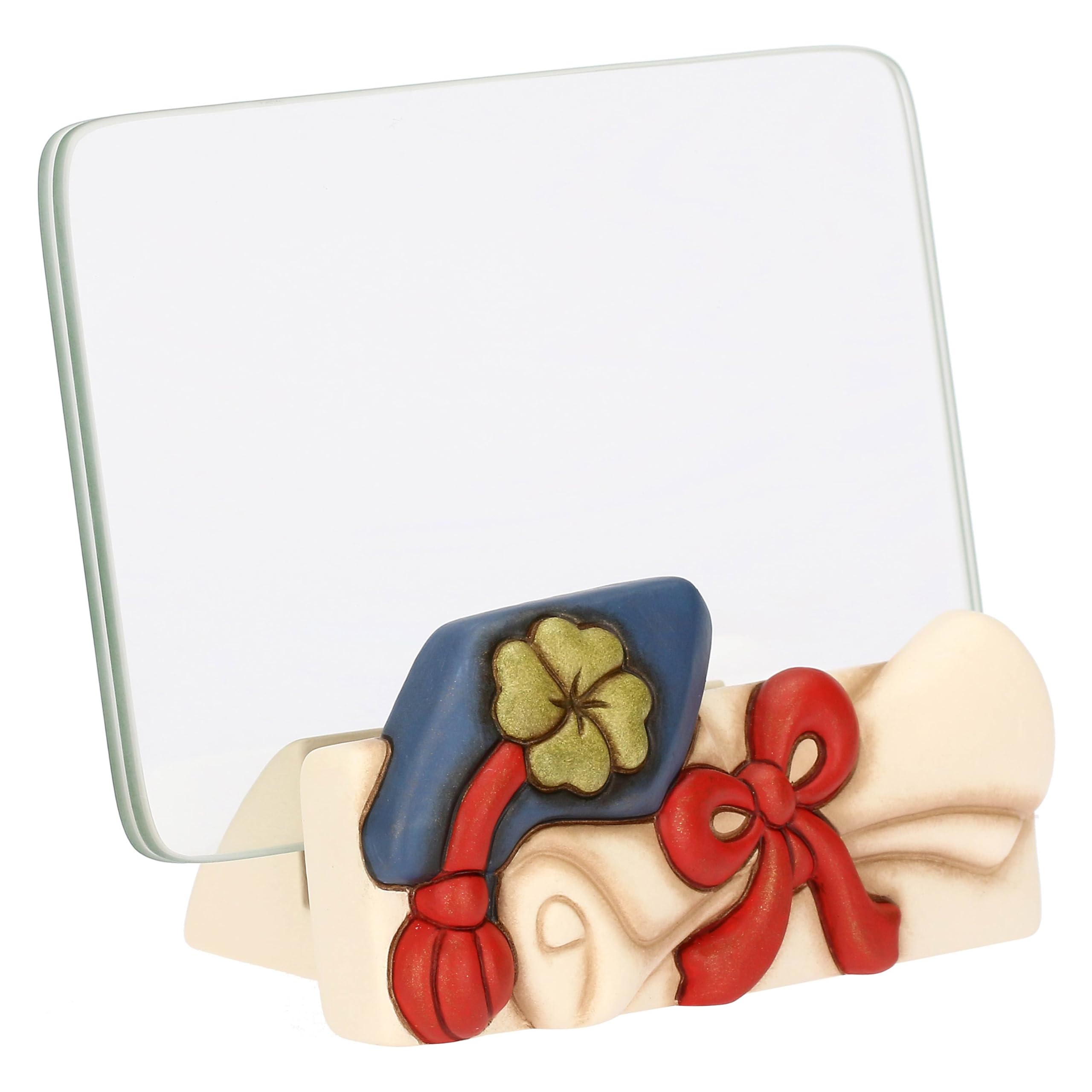 THUN - Portafoto laurea - ceramica e vetro, 11x7,2x5,1 cm