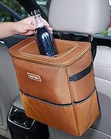 Vista 2 de HOTOR Basurero de coche de 3 galones, organizador y almacenamiento de gran capacidad con correas ajustables y broches magnéticos, accesorio