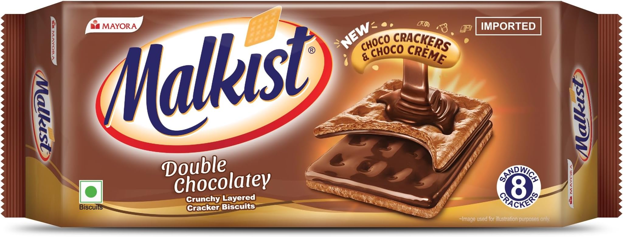 Malkist Cracker Biscuits, Chocolate, 144 gm