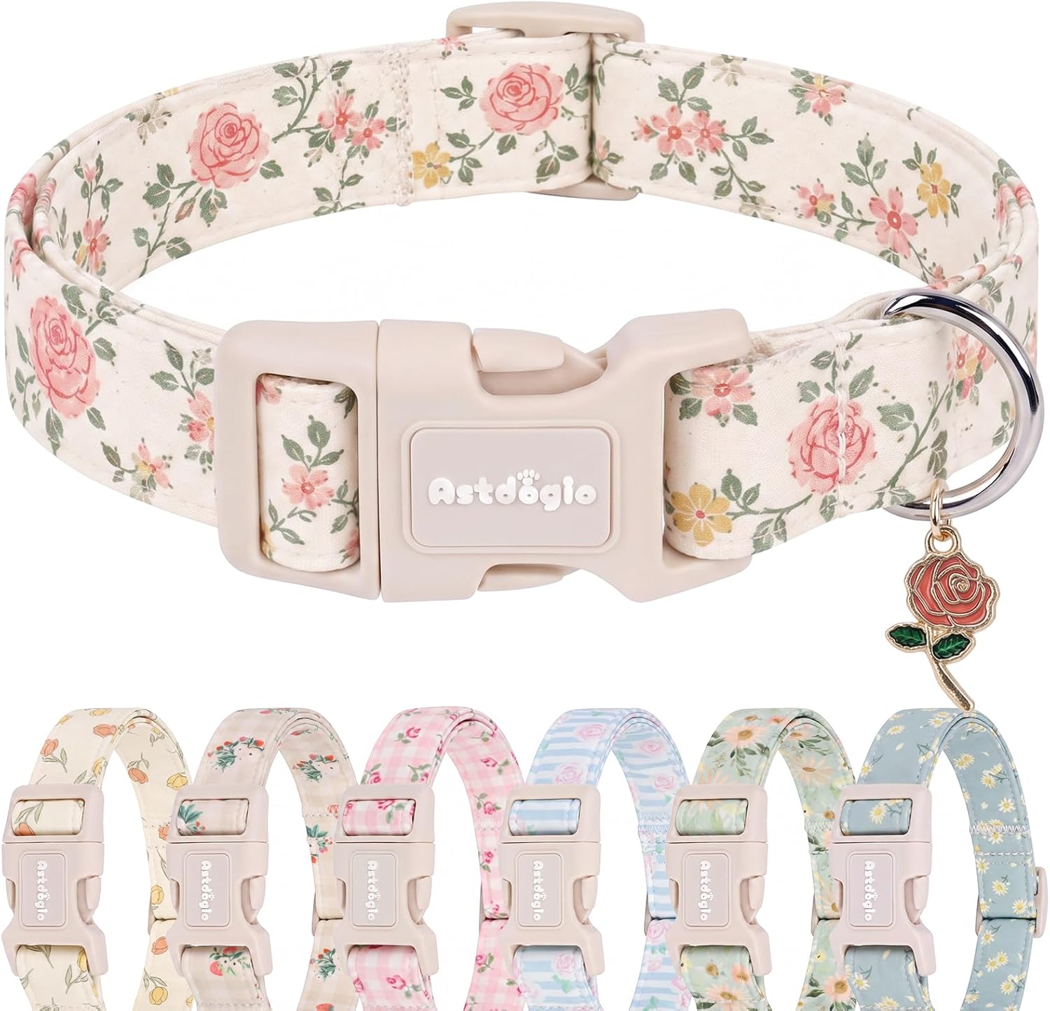 Dog Collar for Large Dogs,Large Dog Collar with Flower Pattern