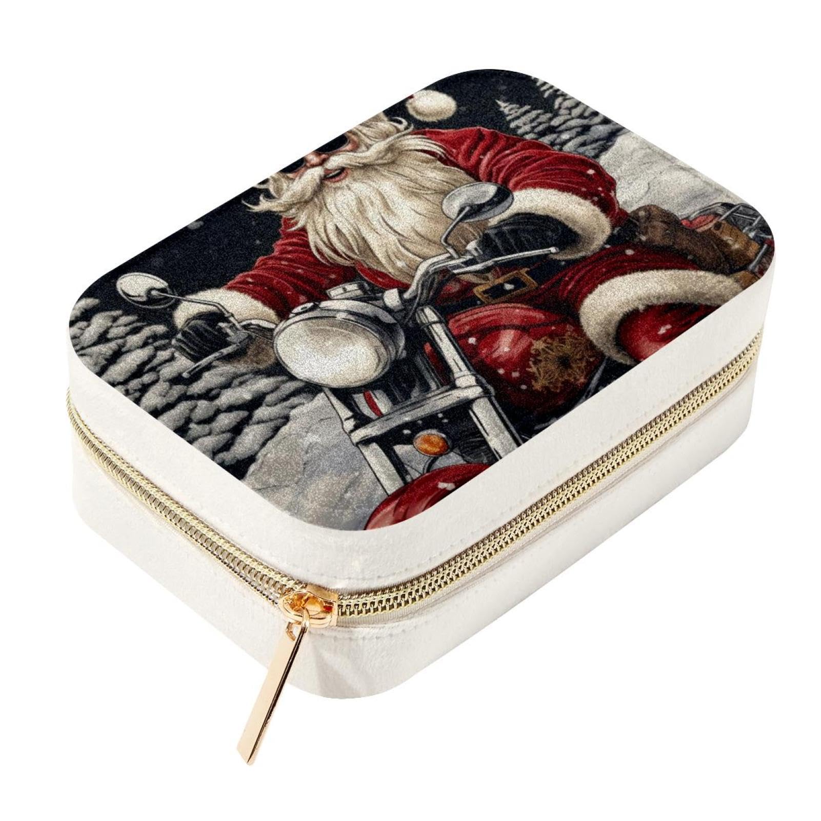 Boîte à bijoux motif Père Noël pour organiser vos bagues lors de vos vacances