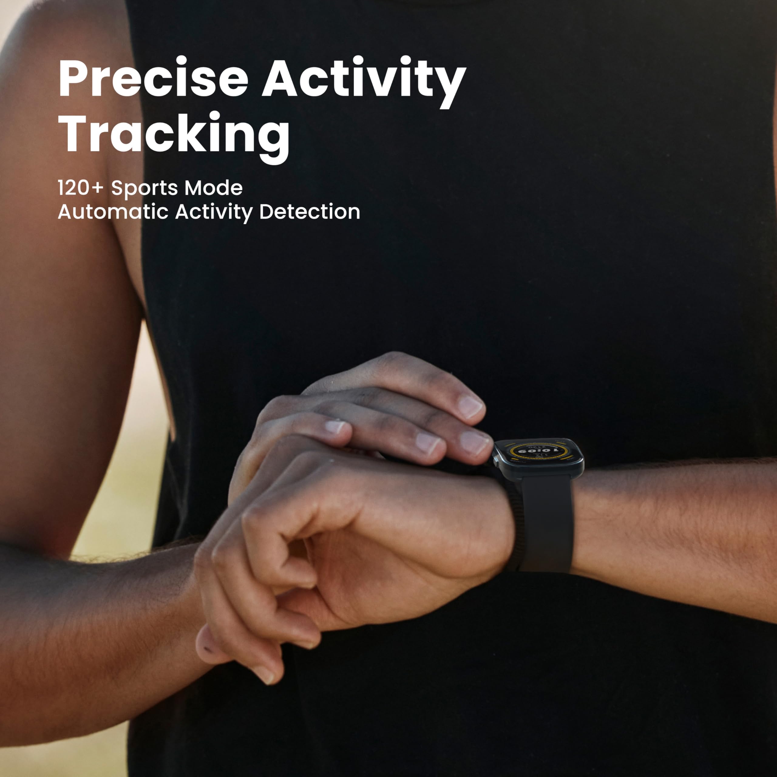 Amazfit Bip 5 Smart Watch 46mm, GPS, Amazon Alexa Built-in, Bluetooth Calling, 10-Day Battery, Heart-Rate & VO2 Max, Sleep Health Monitoring, AI Fitness Tracker App, for Android & iPhone, Cream White
