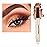 Metiplou 2 in 1 Champagne Gold Shimmer Eyeshadow Stick eyeliner pencil Cream Shimmer Smooth Eyeshadow pencil Waterproof Hypoallergenic Long Lasting Eye Shadow Pen Multi-Dimensional Eyes Look