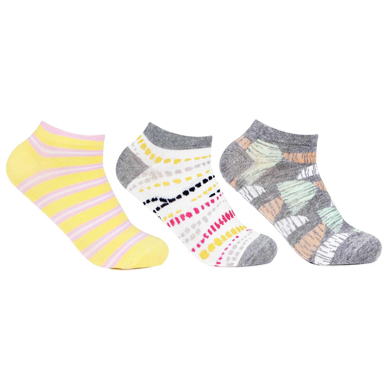 bonjour Women's Artisnal Style Secret length Socks || Secret Socks for Women|| Socks for Women's || - Pack of 3-picture-17