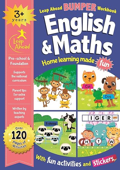 Leap ahead bumper workbook: 3+ years english & mat