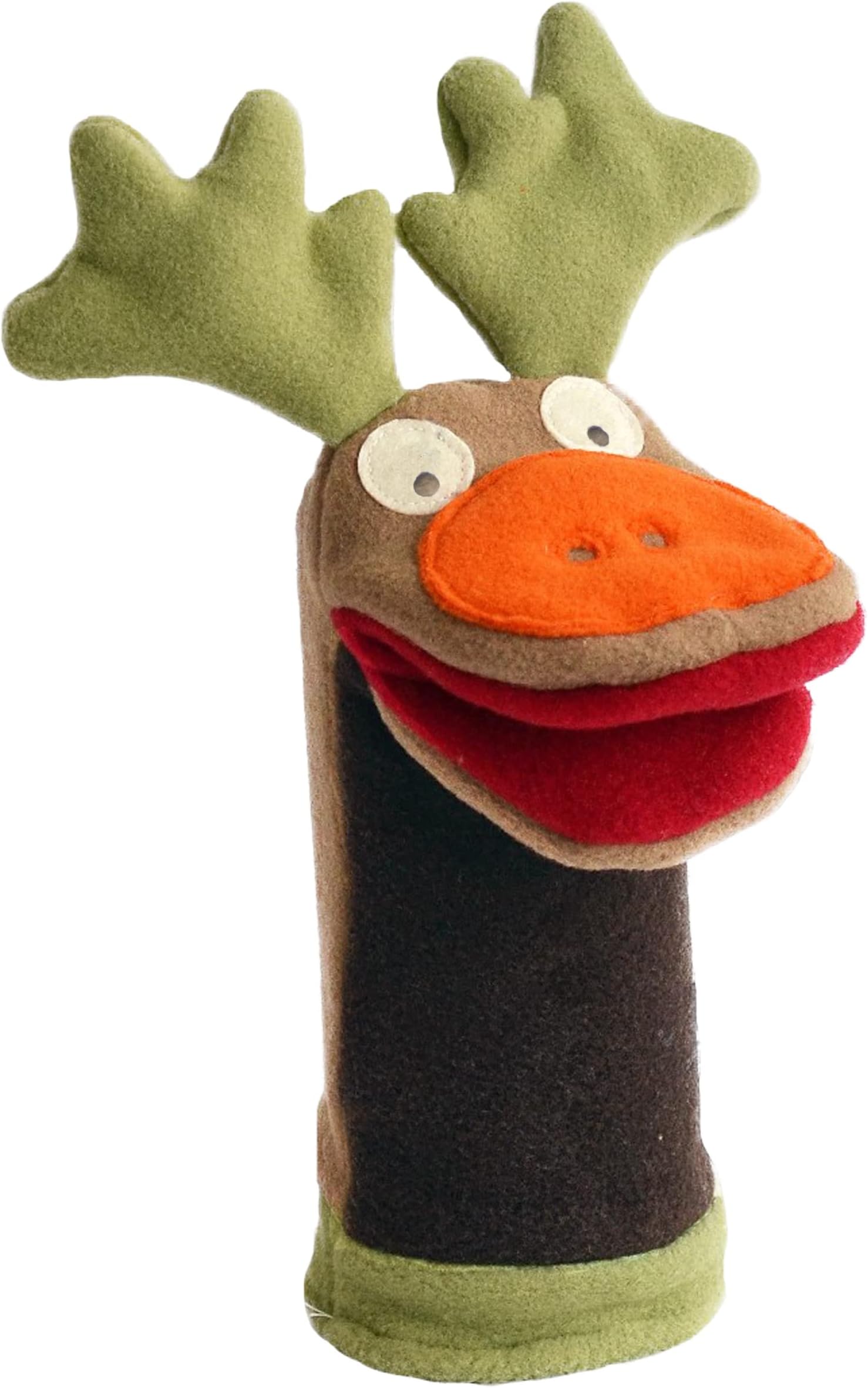Cate & Levi - Fleece Hand Puppet - Handmade in Canada - Great for Storytelling (Moose)