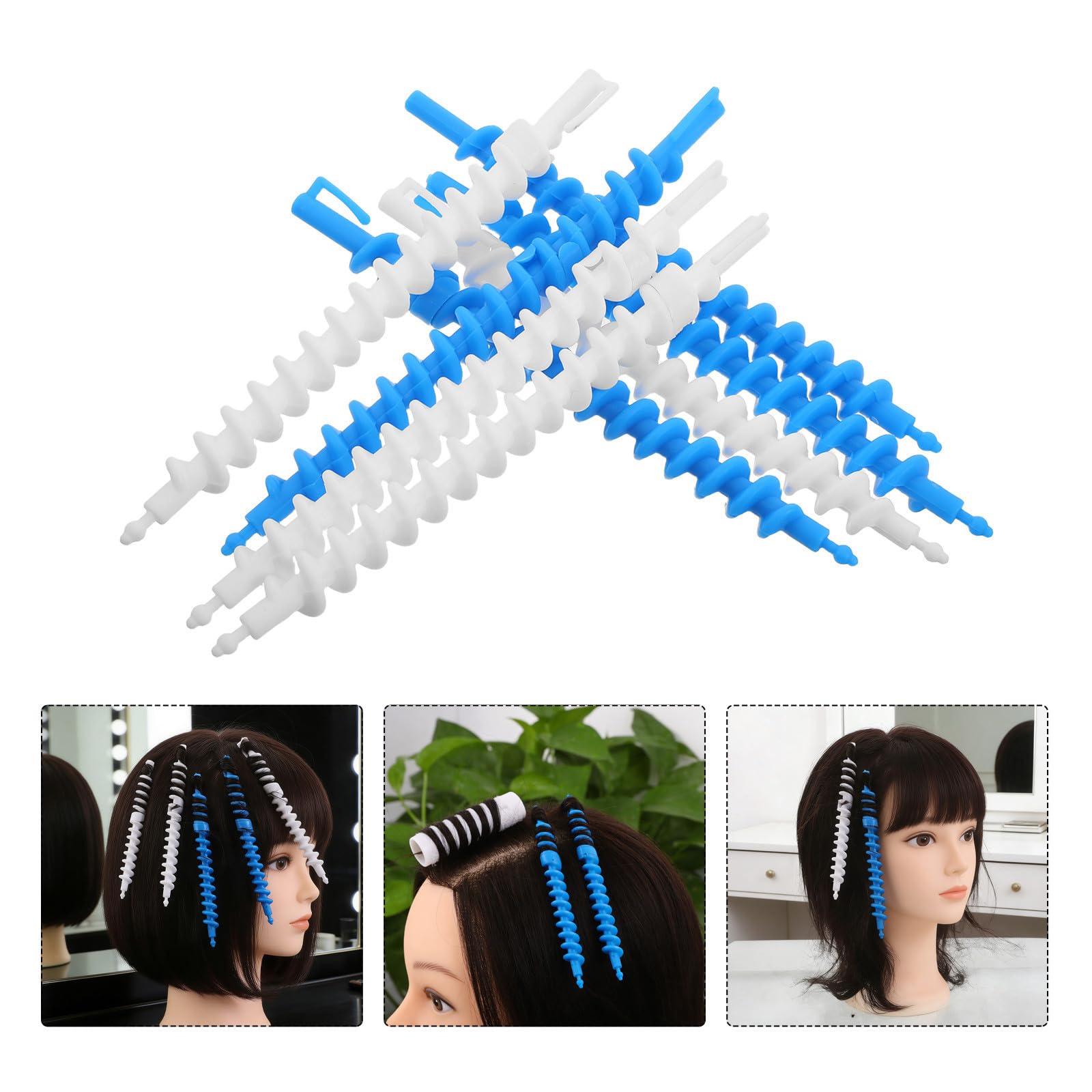 Toyvian 72 Stück Spiralförmiger Lockenwickler aus Kunststoff mit Schraubgewinde für Schonendes Styling und Dauerhafte Locken im Haar