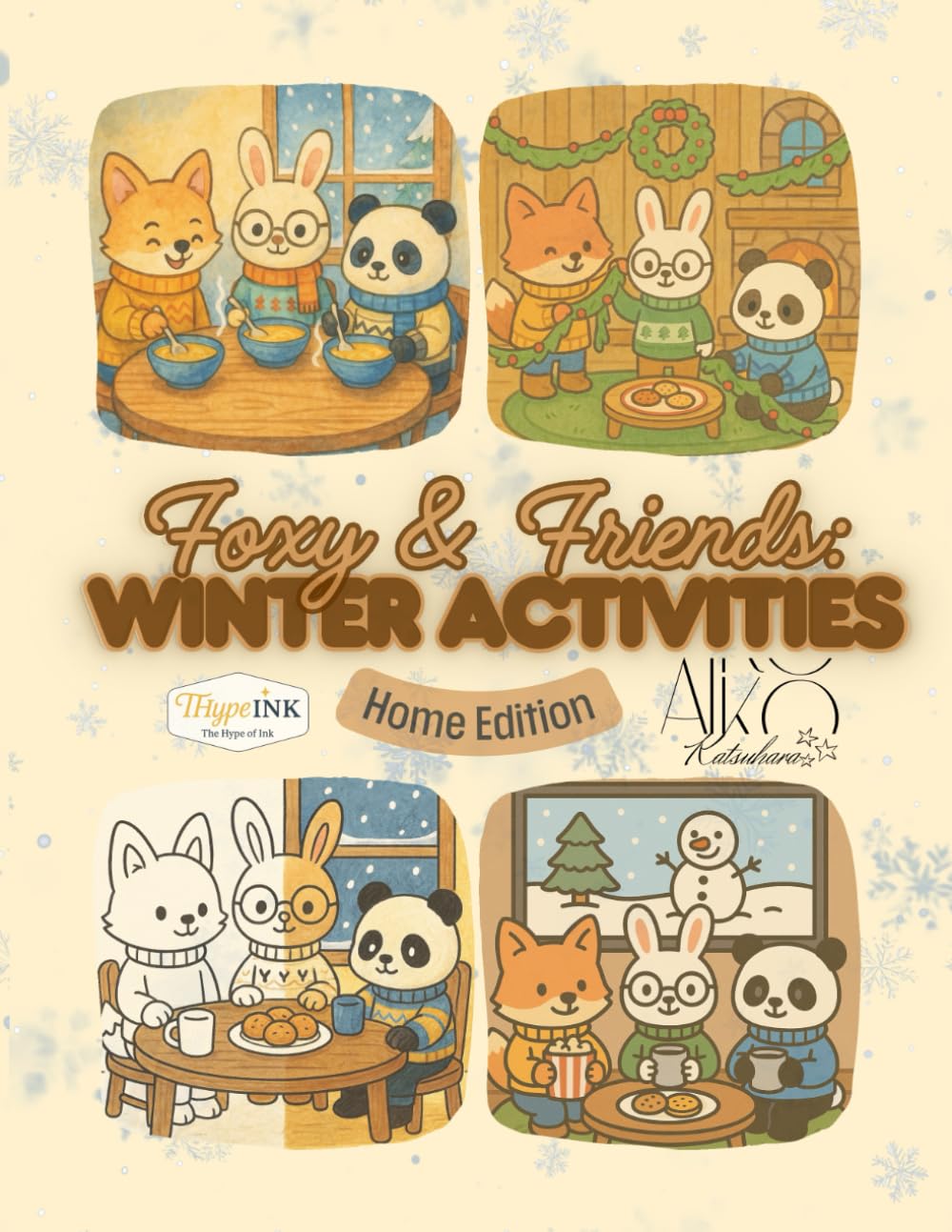 Foxy & Friends: Winter Activities (Home Edition): Cute Winter Coloring Book for Kids & Family