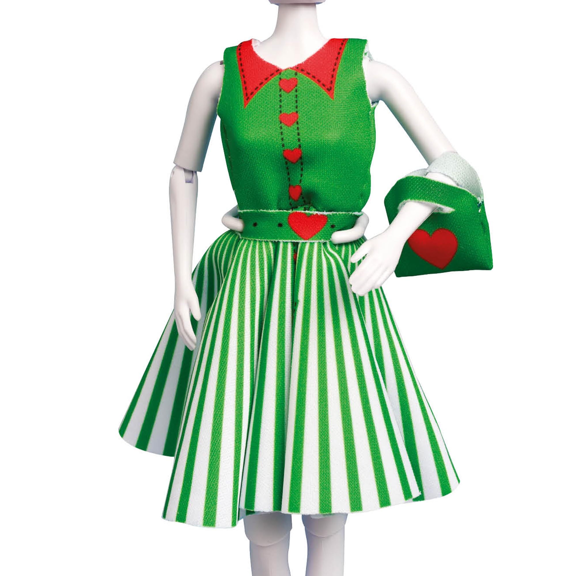 Vervaco Multi-Colour Peggy Hearts Dress Your Doll Outfit Making Set,