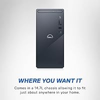 Vista 3 de Dell Inspiron 3020 Desktop PC Computer Tower 2023 13th Gen Intel Core i5-13400, 64GB DDR4 RAM, 256GB SSD + 6TB HDD, Intel UHD Graphics 730, WiFi 6