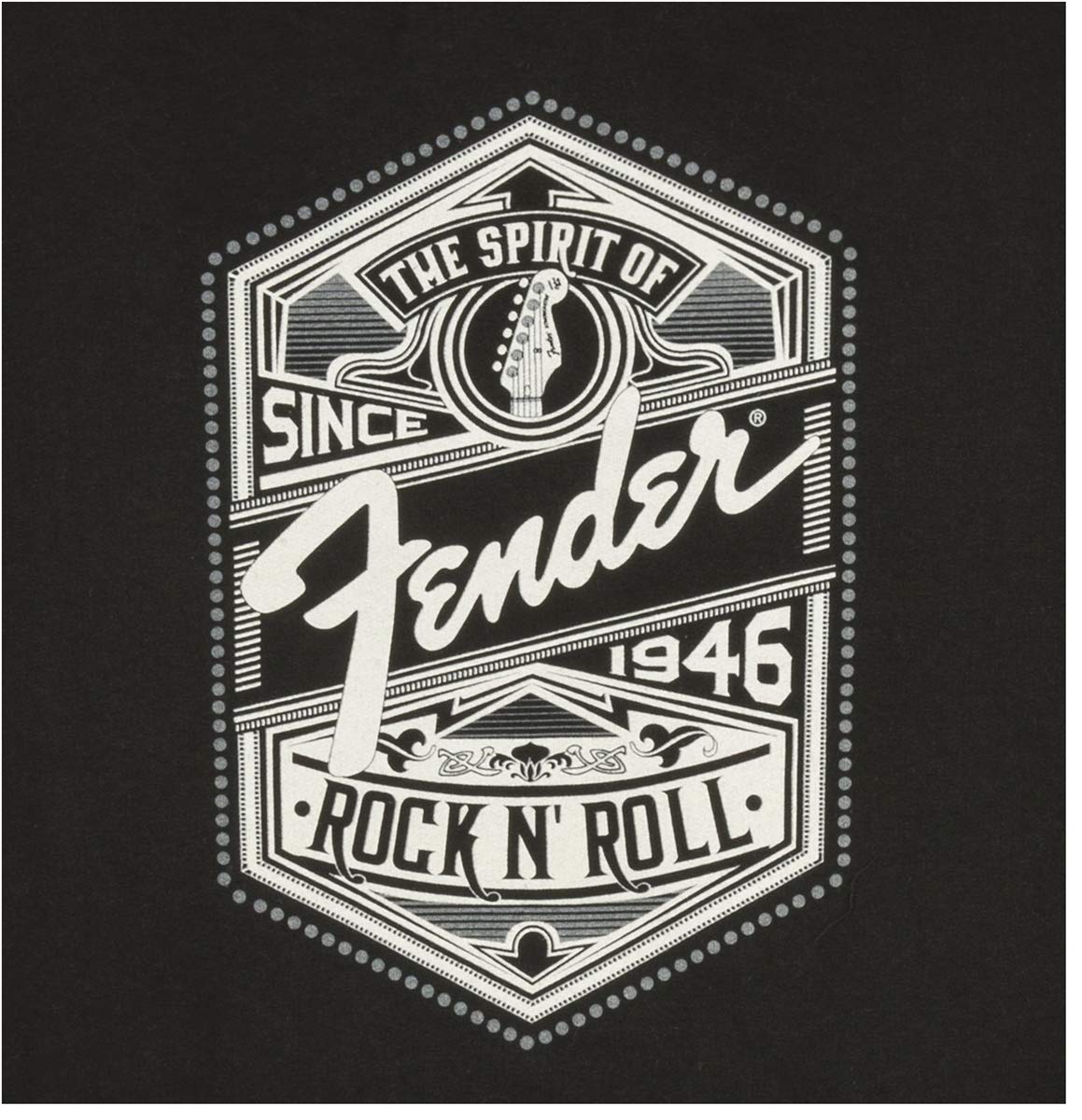 Fender Spirit of Rock'N'Roll męska bluza z kapturem - mała - czarna