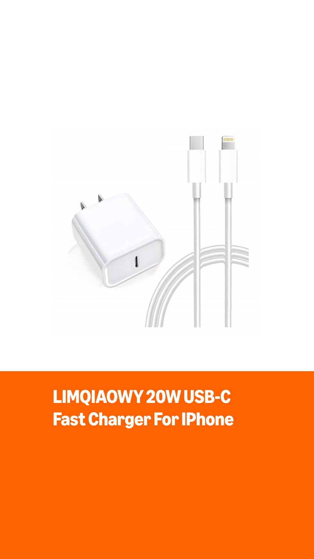 Amazon.com: iPhone Fast Charger 20W PD USB-C Wall Charger 6FT