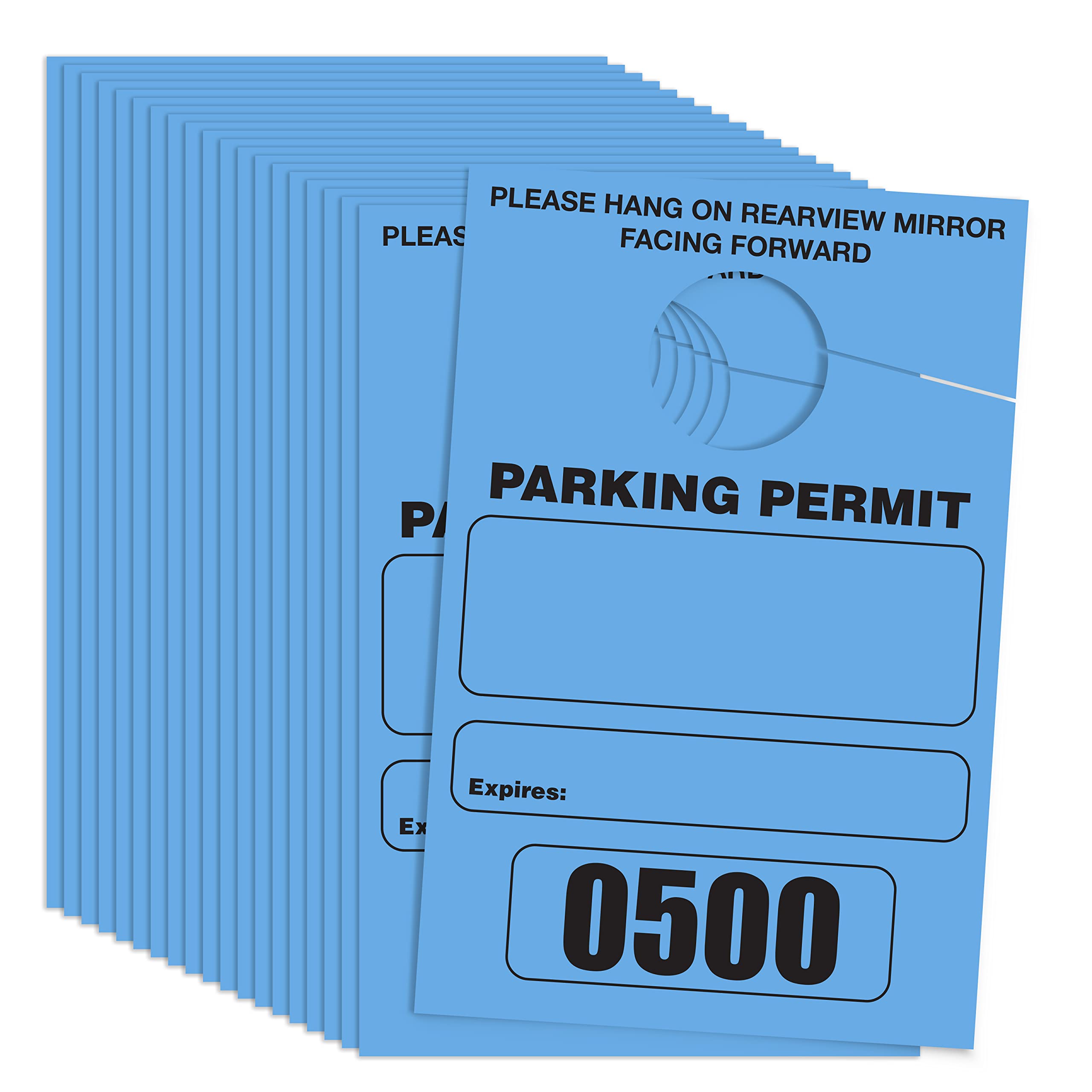 Amazon.com : Better Office Products Parking Permit Hang Tags, 500 Pack ...