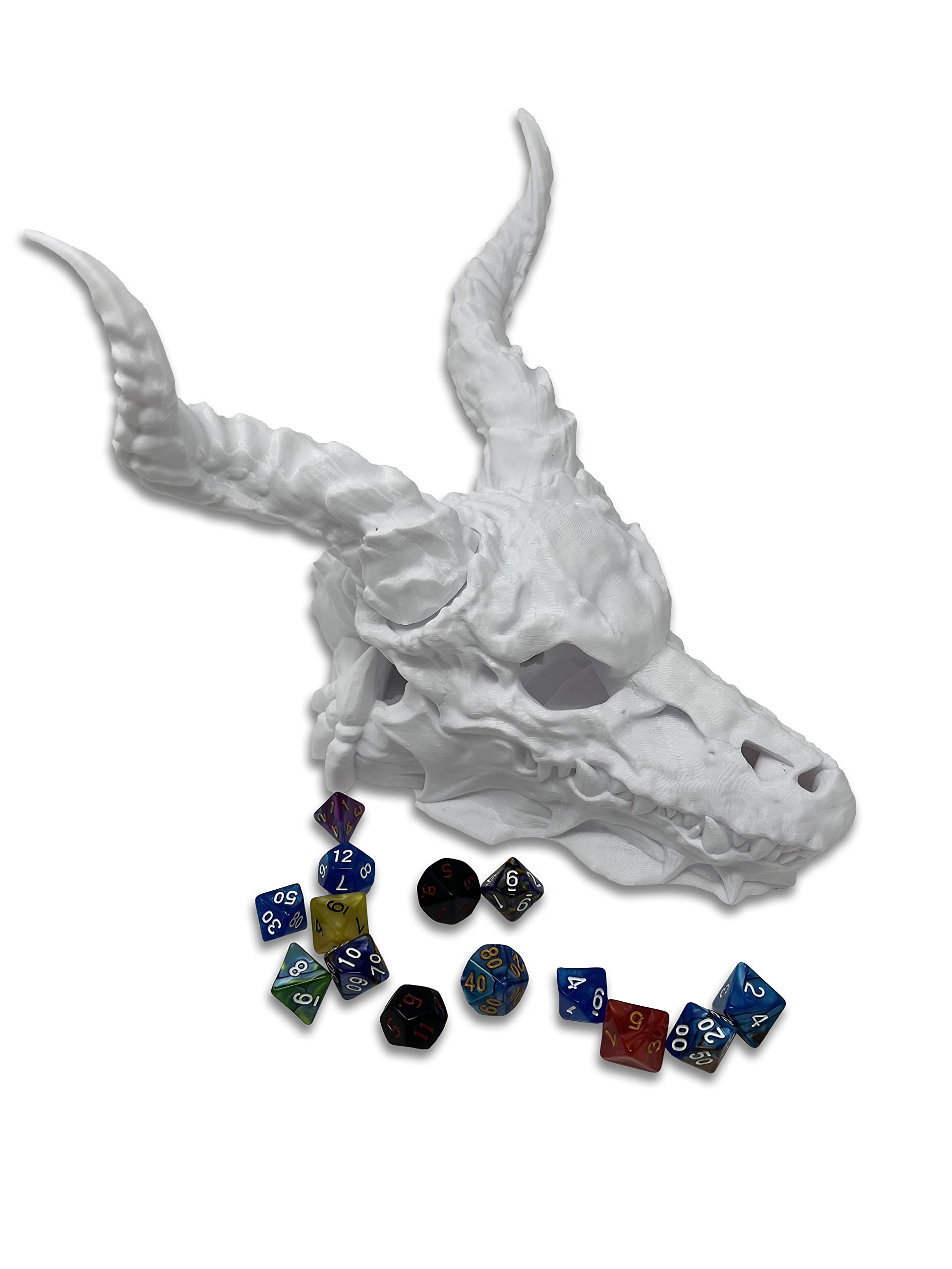 MunnyGrubbers Tour De Dés Grim Reaper - D20 Aléatoire Inclus - Plateau D'Atterrissage - Accessoire D&D Et Jeux De Rôle - Noir