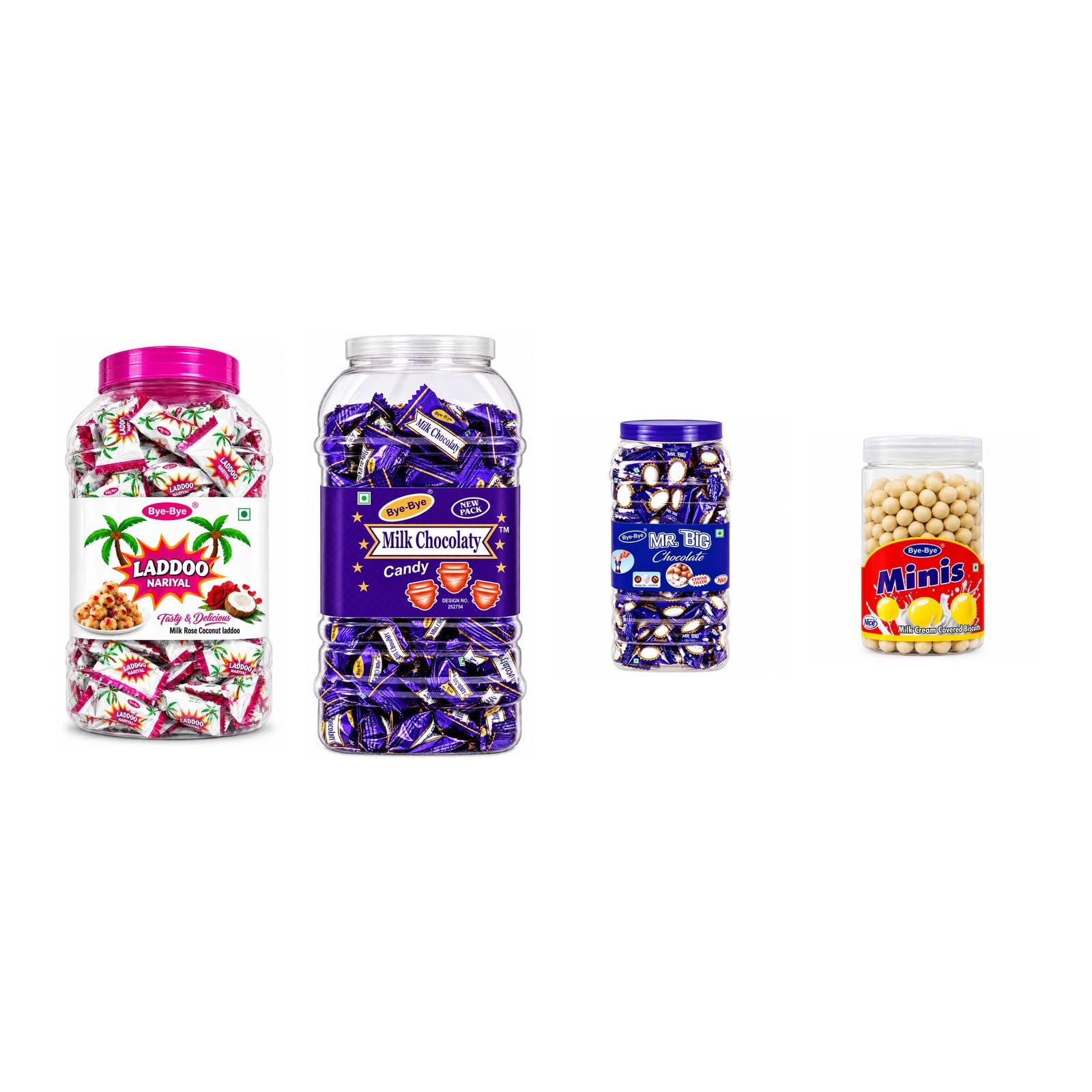 Bye-Bye Rose Laddoo, Chocolaty Candy, Big Chocolate & Mini