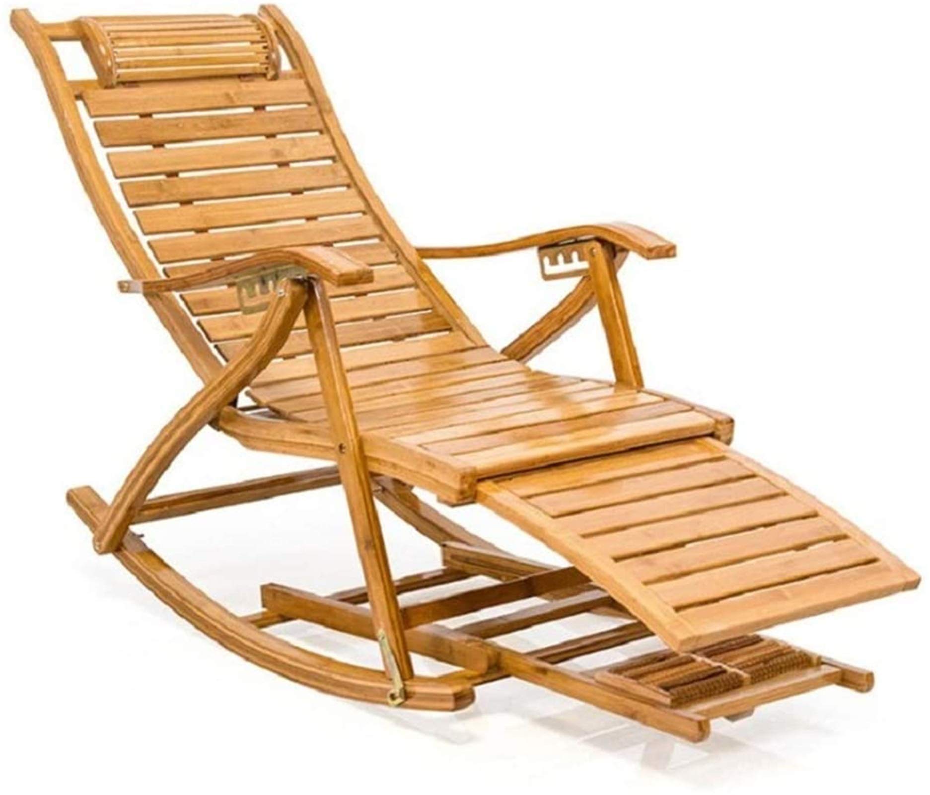 Leżak Składany leżak Rozkładane drewniane krzesło na zewnątrz z podnóżkiem na werandę Patio Plaża Podwórko Piscine Jeden rozmiar Leżak Krzesła ogrodowe (kolor, rozmiar: jeden rozmiar) Jeden