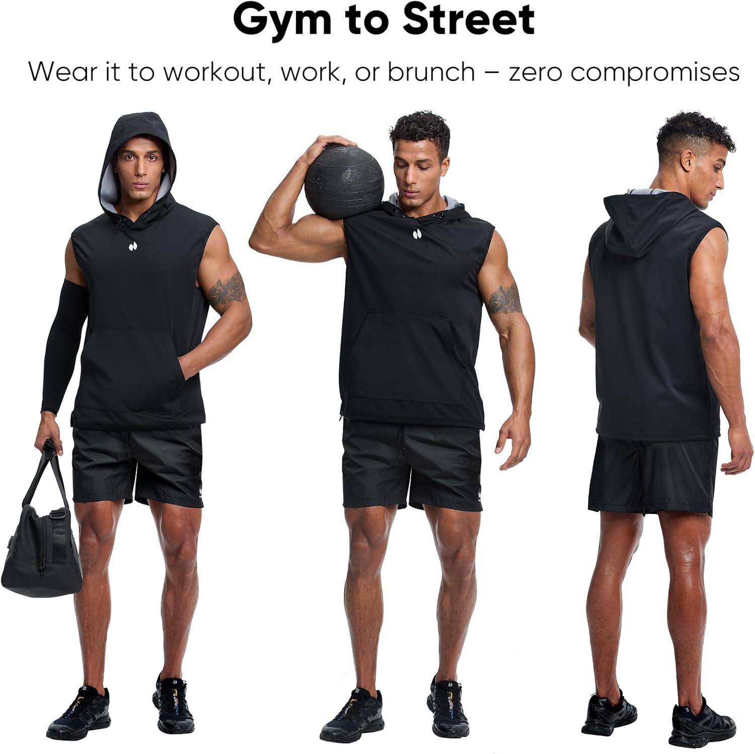 HOTSUIT Sauna Shirt for Men Anti-Rip Men's Heat Trapping Pullover Vest Hoodies Tank Top for Boxing Exercise - Image 6