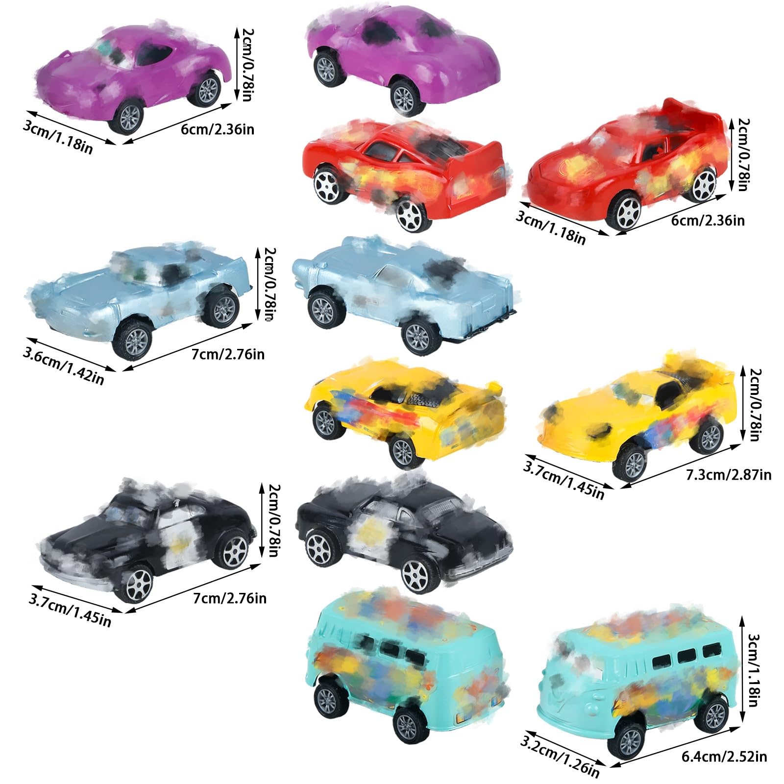 yumcute 6PCS Toy Cars Set, Children's Racing Toys, Kids Toys Suitable for Children over 3 Years Old, Toy Cars for BoysCreative Sports Car, Movie Character - Image 3