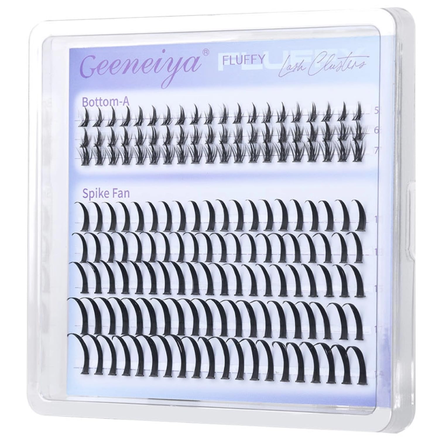 Geeneiya Spikes Lash Clusters and Bottom Lashes Wispy Eyelash Clusters D Cluster Eyelash Extensions Spike Individual Eyelashes 5-6-7mm