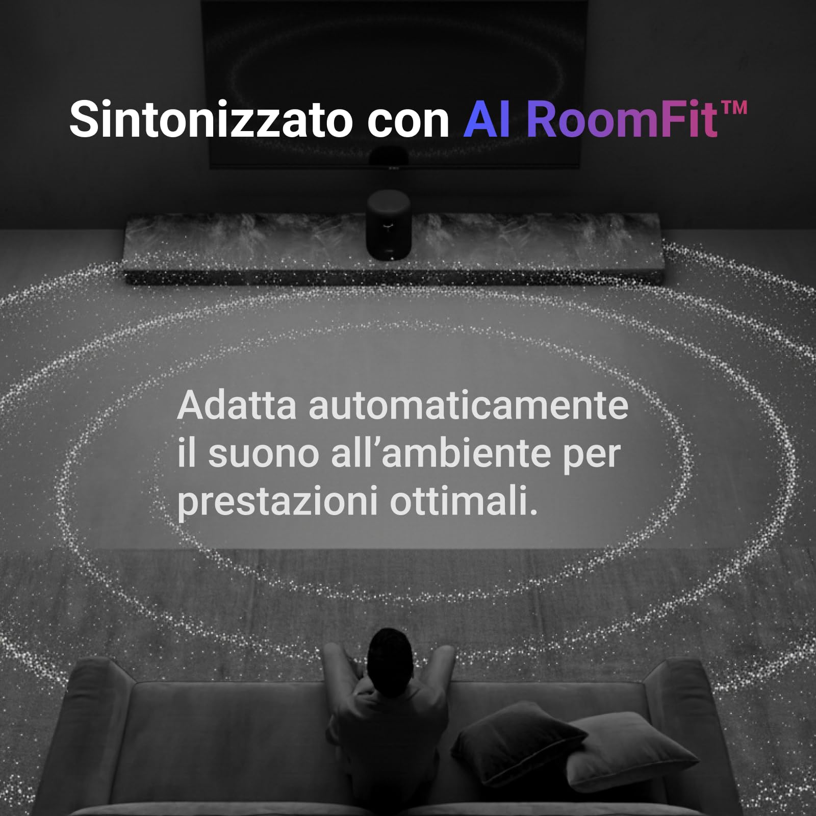 WiiM Sound altoparlante intelligente con display touch 1,8″, audio Hi-Res 24-bit/192 kHz, AI RoomFit™, 100 W, Wi-Fi 6E/Bluetooth 5.3, multi-room/stereo, telecomando incluso, Bianco