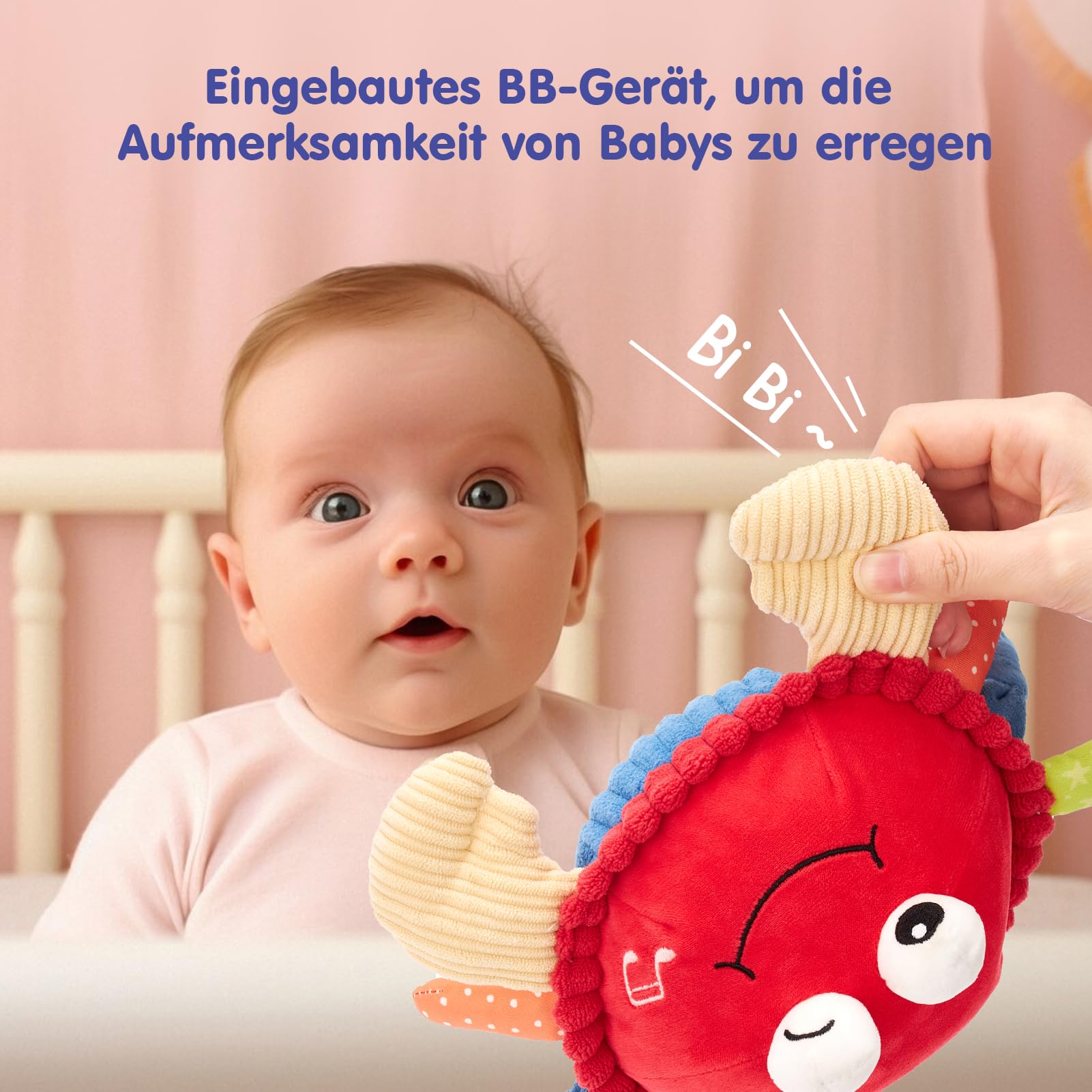 hahaland Krabbe Baby Spielzeug 6 8 9 10 12 Monate, Musikalische Krabbelspielzeug, Crawling Crab Tummy Time Toy, Spielzeug ab 6 Monate fürs Krabbeln Lernen, Baby Geschenk Babyspielzeug ab 1 2 Jahre