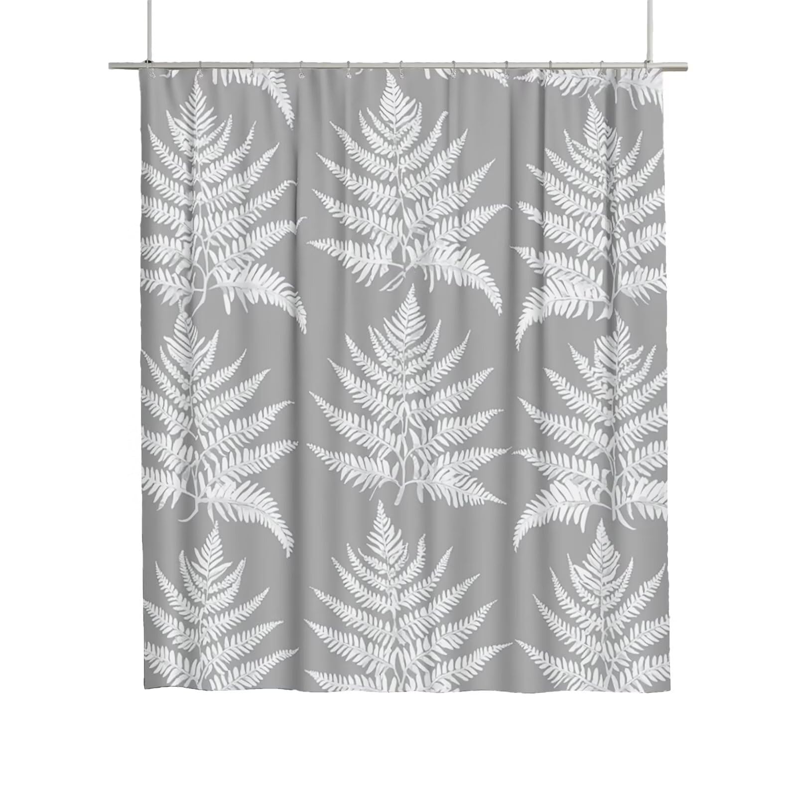 Rideau douche tissu lavable de qualité supérieure avec ourlet lesté et anneaux métal