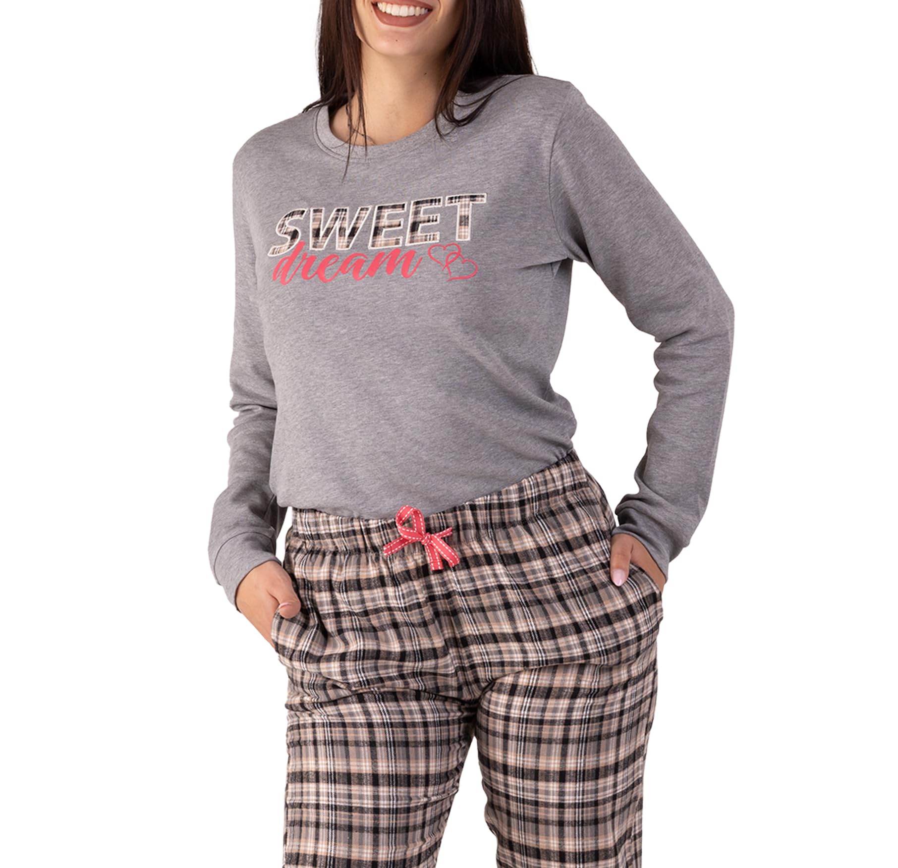 MATTIOLI Pigiama Donna, Caldo Cotone/Flanella, Pigiama Donna e Uomo Completo