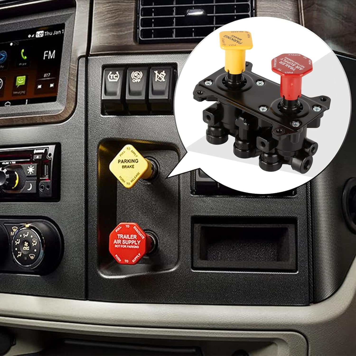 800573 MV-3 Control Module, 1/4"-20 Mounting Holes, 1/4" NPT Ports Replaces Bendix 800573 5005059 65186 3949781, Freightliner BW 800573 A12-17319-002