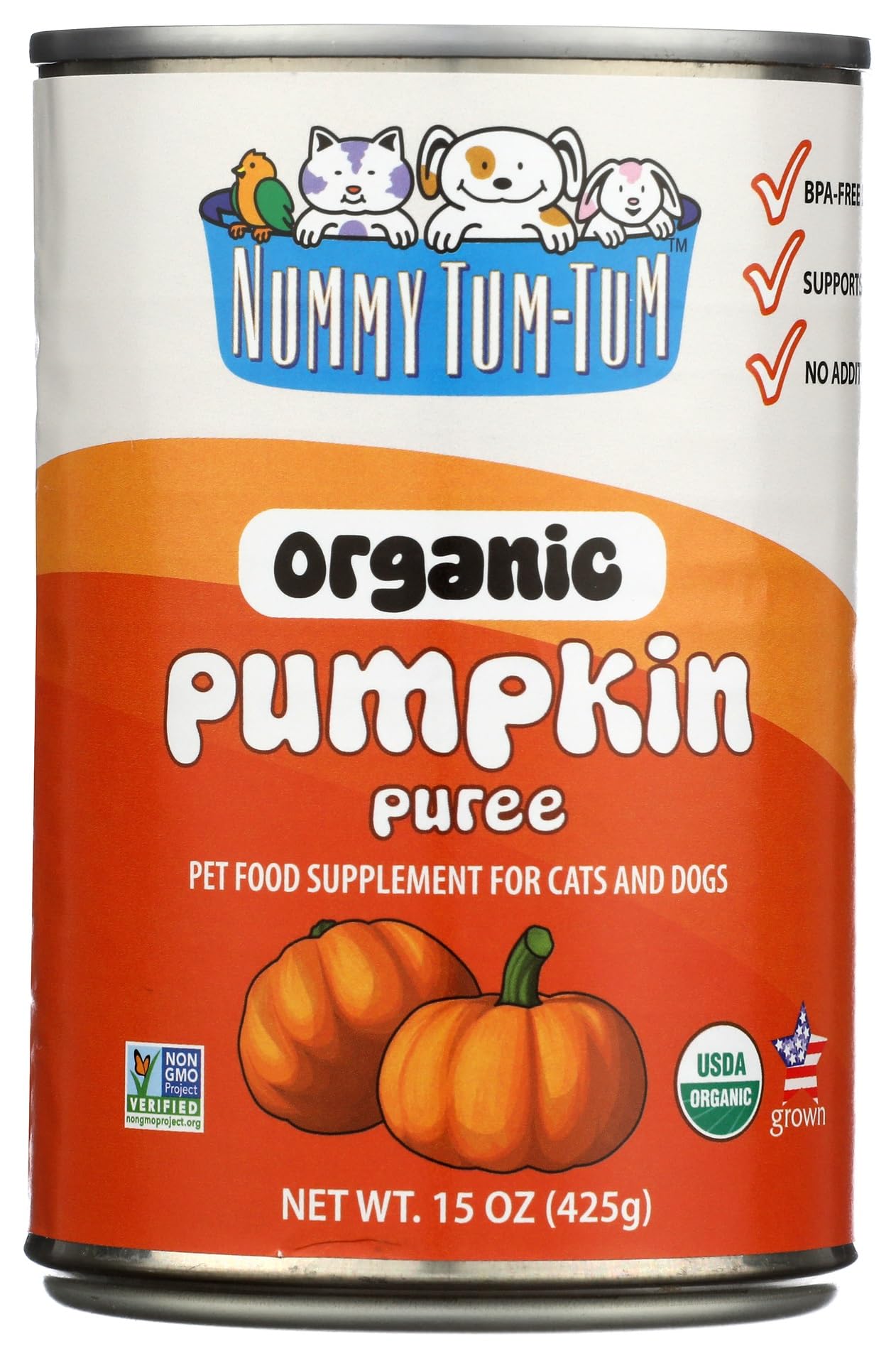 Organic Pumpkin For Dogs & Cats, 15 Ounce (Pack of 12)USDA Organic