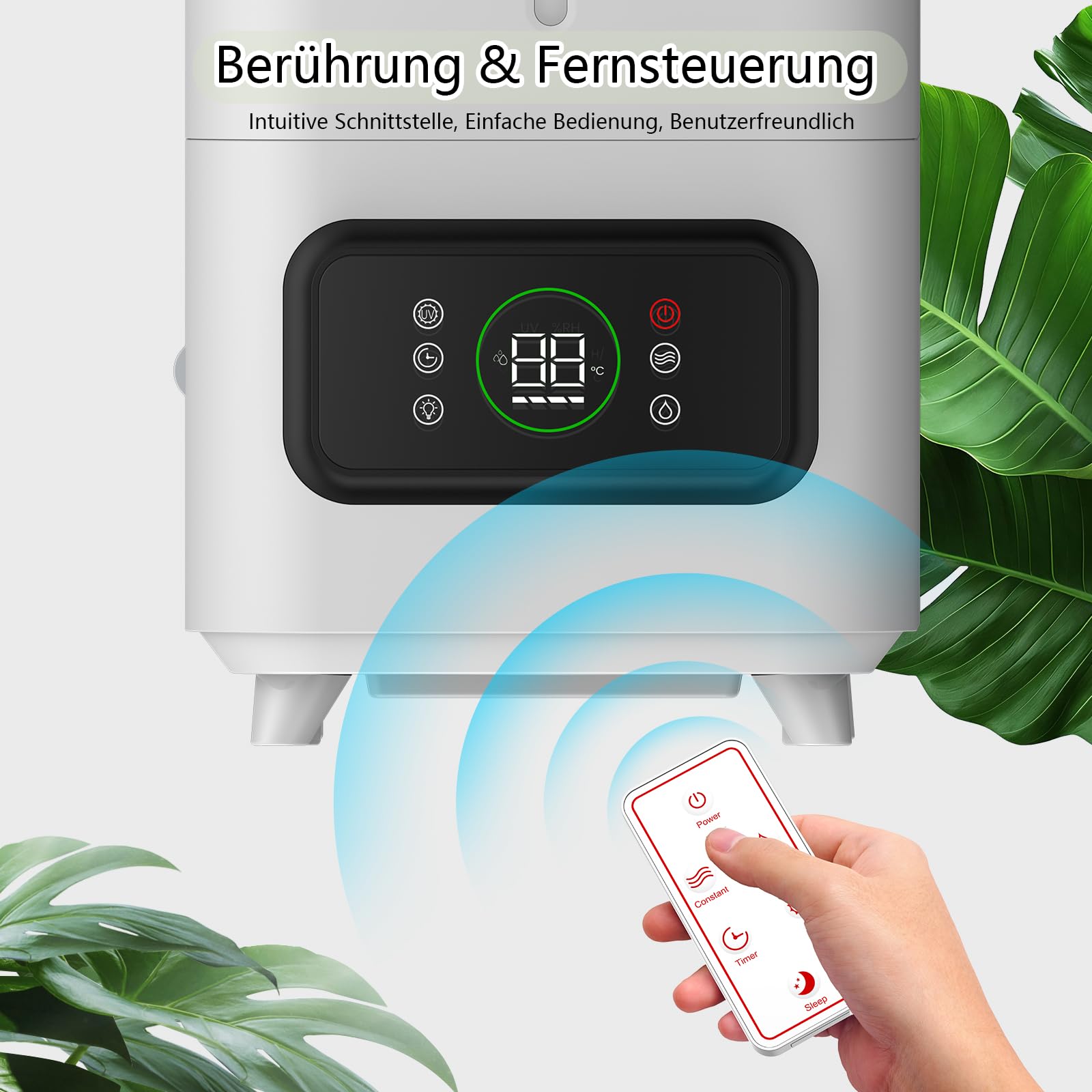 PKBD Pflanzen Luftbefeuchter 6L,Luftbefeuchter Grow Box,mit einstellbarer Luftfeuchtigkeit, Timer-Funktion Pflanzenwachstum Luftbefeuchter für Schlafzimmer/Wohnzimmer/Innenbepflanzung