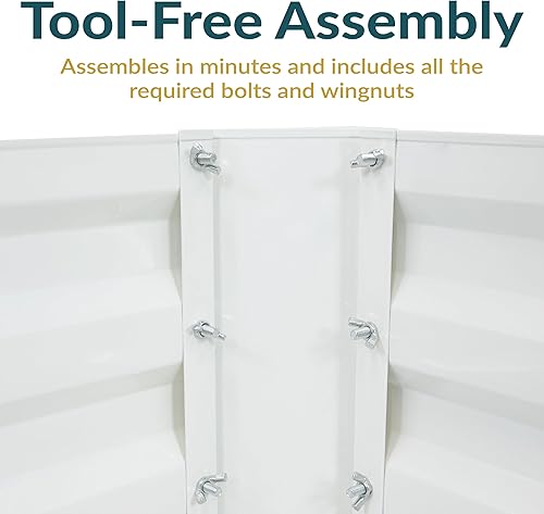 Miniatura 265 de Sunnydaze Cama de jardín de metal elevada de 11.75 pulgadas de alto, cama de jardín elevada galvanizada para exteriores para verduras y flores