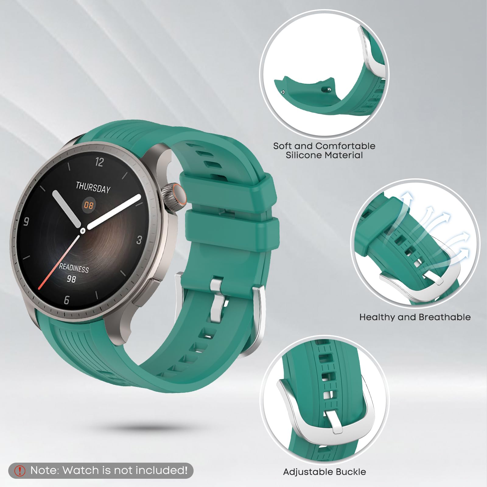 Amazfit Bip 6 extreme silicone band (blauw