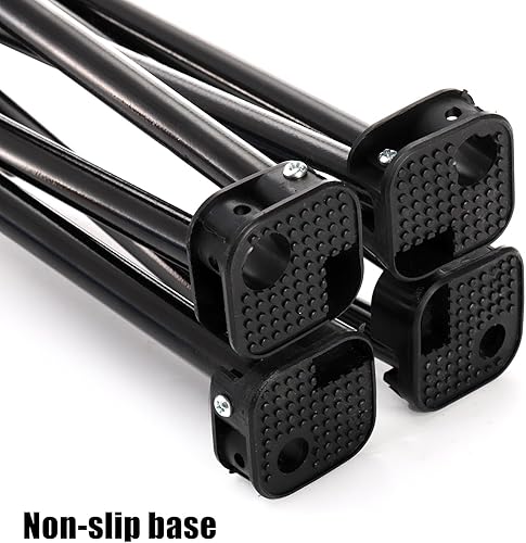 Miniatura 4 de Paquete de 2 taburetes de campamento, silla de camping compacta de 13 pulgadas, asiento plegable ligero con bolsillo lateral y bolsa de transporte