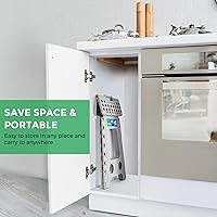 Vista 121 de Dyforce Taburete plegable de 13 pulgadas, taburetes resistentes para adultos y niños, taburetes de pie compactos, taburete plegable ligero