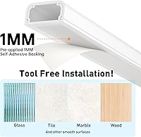 Vista 4 de Delamu TV Cord Hider, Cord Covers for 2-3 Wires on Wall, Paintable Cable Hider Wire Covers for Cords, Easier Setup Wire Hiders for TV on Wall, Cable