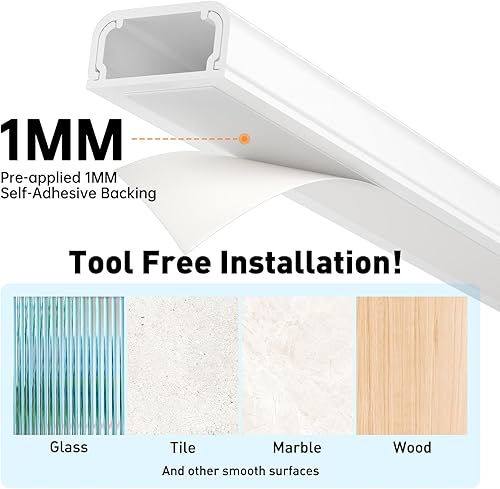 Miniatura 4 de Delamu TV Cord Hider, Cord Covers for 2-3 Wires on Wall, Paintable Cable Hider Wire Covers for Cords, Easier Setup Wire Hiders for TV on Wall, Cable