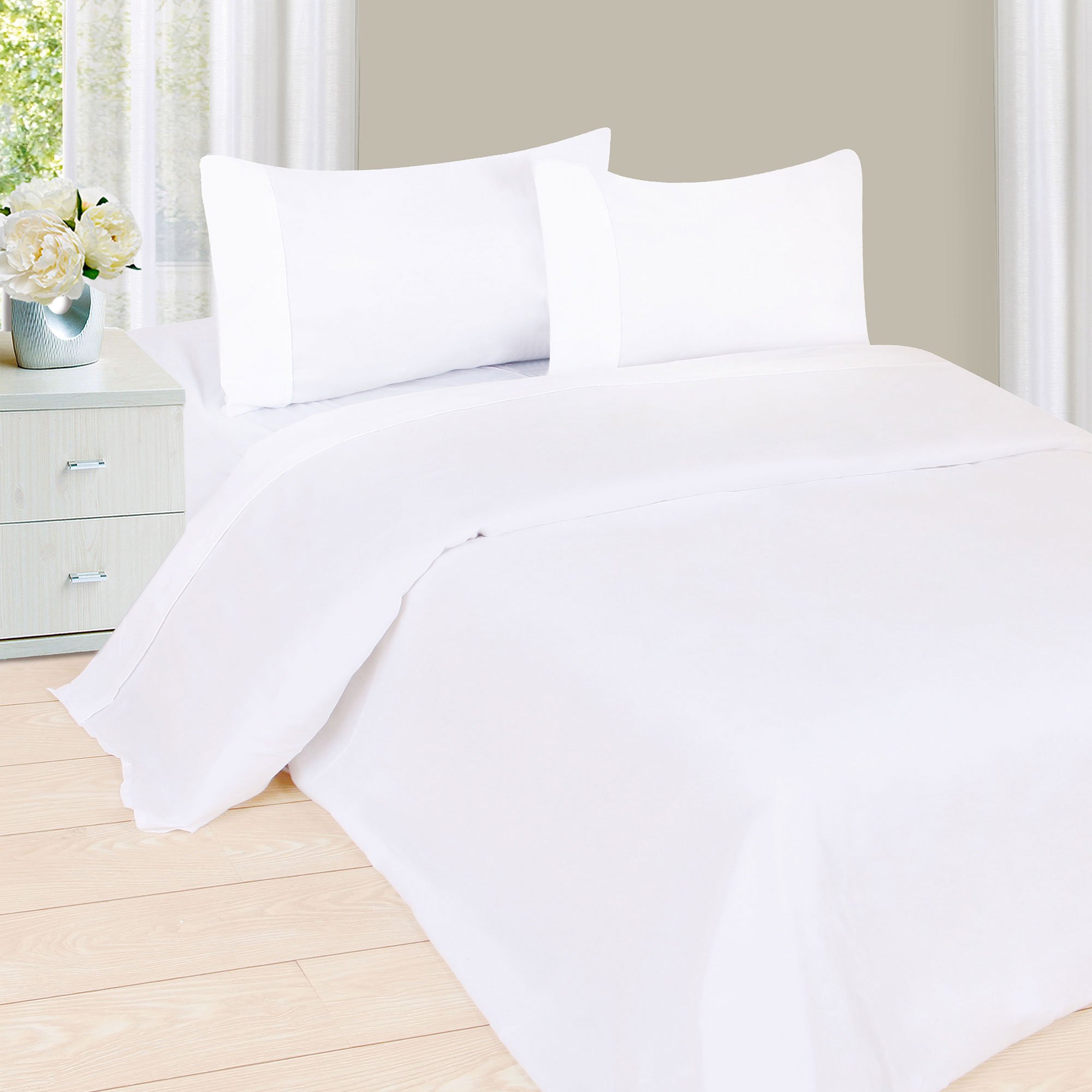 Bedford Home White 1200 Series Sheet Twin X-Large Extra Long 66A-05670