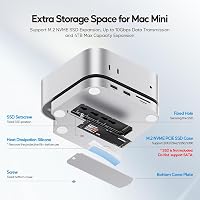PULWTOP Mac Mini M4 Dock 4TB SSD Ház HDMI 4K USB-C Hub Állvány 5