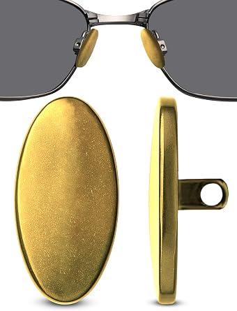 SPORTS WORLD VISION Titanium Nose Pads, 13 mm Symmetrical Push/Screw On Eyeglass Accessory, Fits Various Lenses and Glasses, 1 Pair