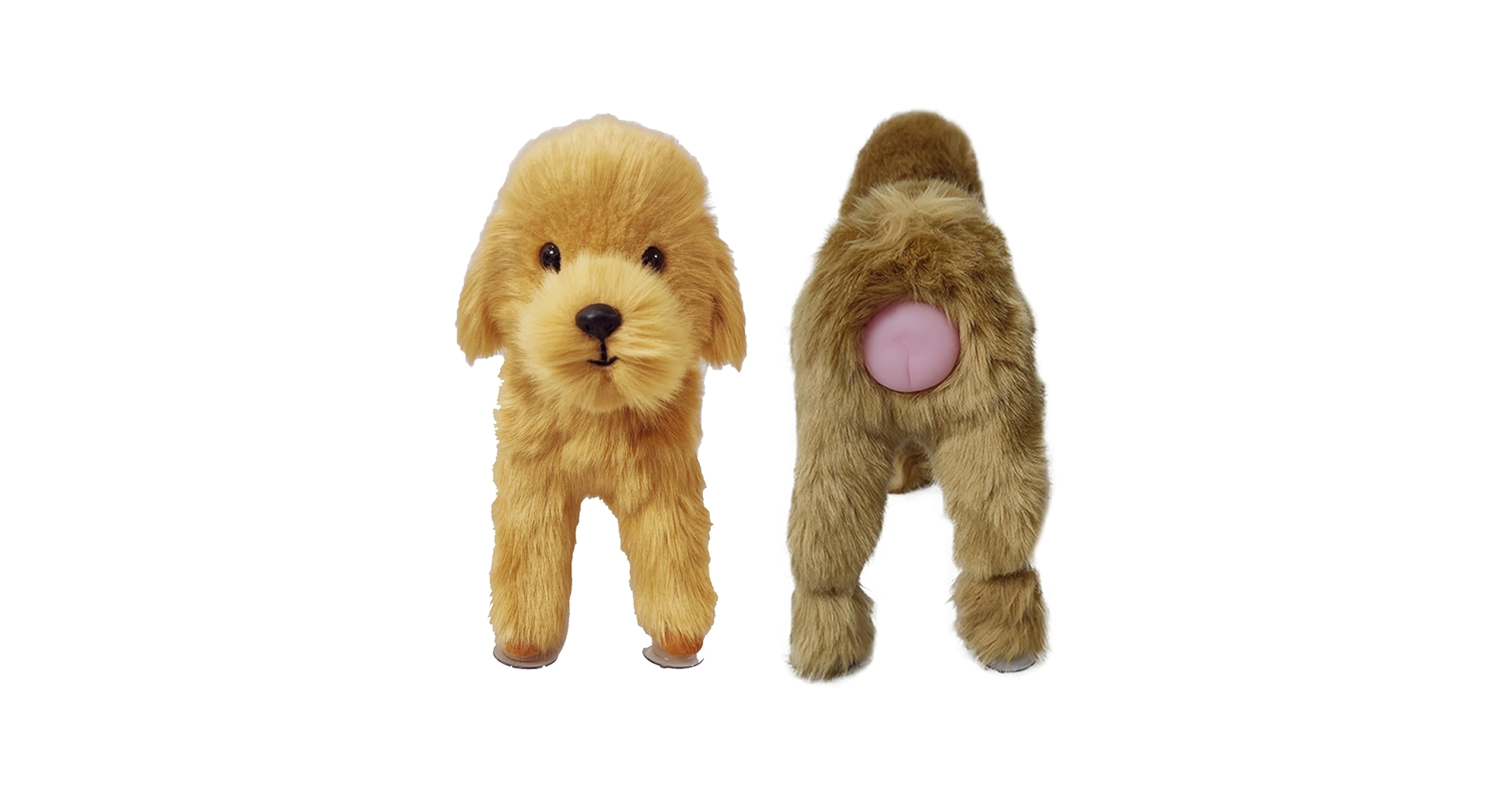 ZZYYZZ Simulation Mating Dog Toy, Male Pet Estrus Dog Toys, Dog Sleep Estrus Toy, Plush Interactive Sound Dog Toy, For Small Dogs Bulldog Teddy Dog Vent Sex Simulation,White,13cm