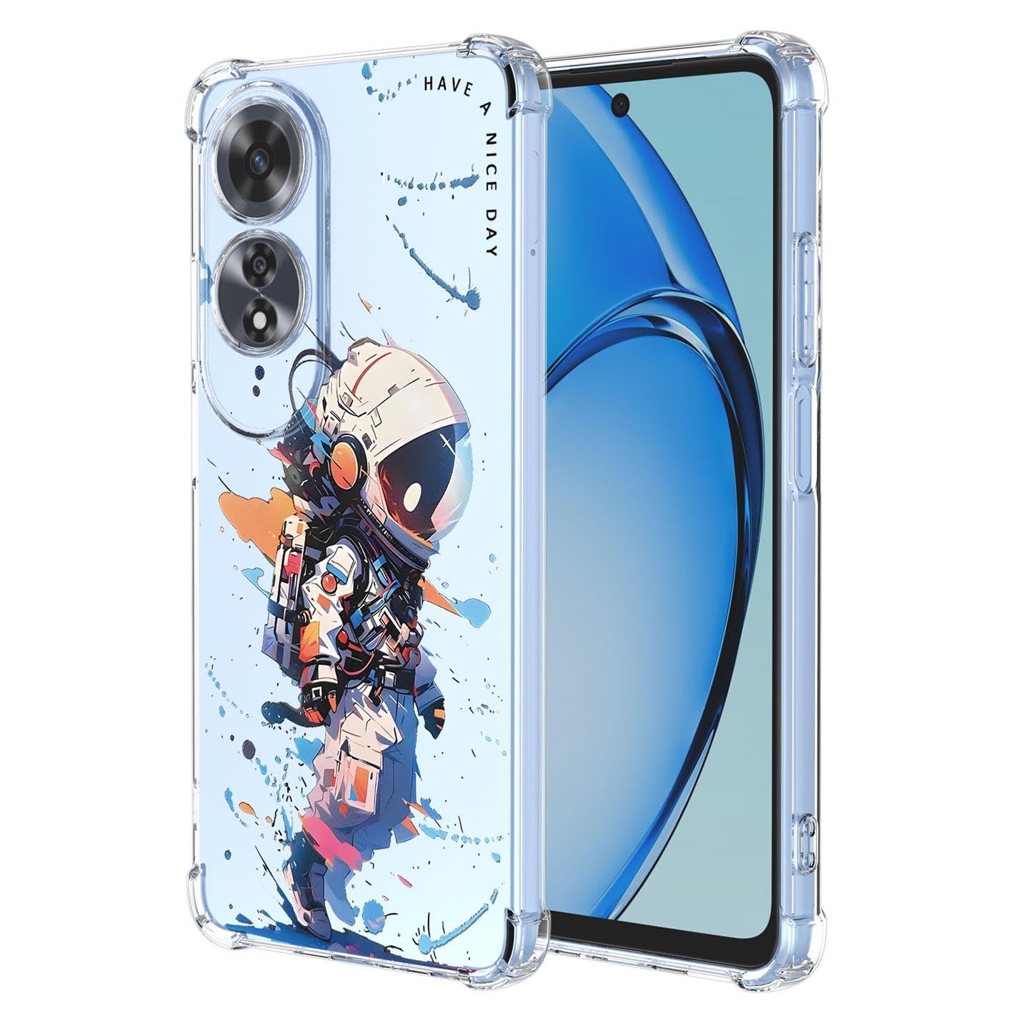 Effcotuo Custodia compatibile per Realme C61/C63 Cover Trasparente Soft Protettiva in Silicone TPU Case