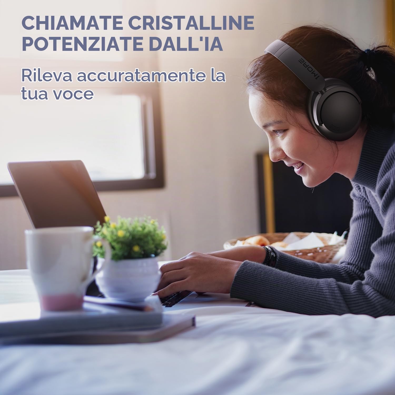 1MORE HC306 SonoFlow SE Cuffie wireless Bluetooth con cancellazione del rumore con prestazioni audio coinvolgenti, tecnologia avanzata di cancellazione del rumore, fino a 70 ore di riproduzione e
