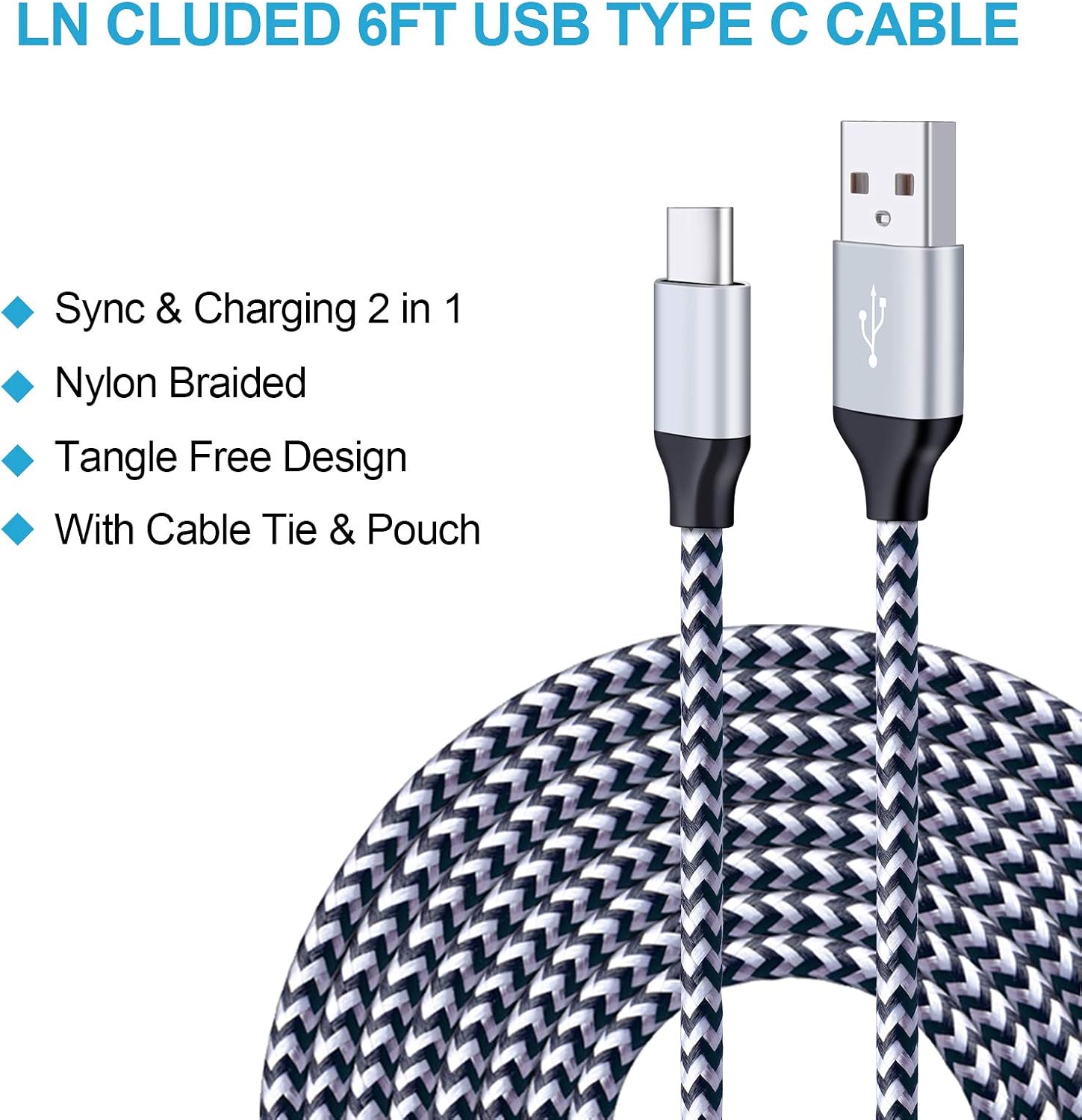 Quick Charge 3.0 Adaptive Fast Charging USB Adapter Wall Charger Plug with 2Pack 6ft Type C Cable for Samsung Galaxy S23 S22 S21 Ultra S20 FE Note 20 A14 A53 A13 A02S A12 A21 A51 A10E A50 A71 S10 S9
