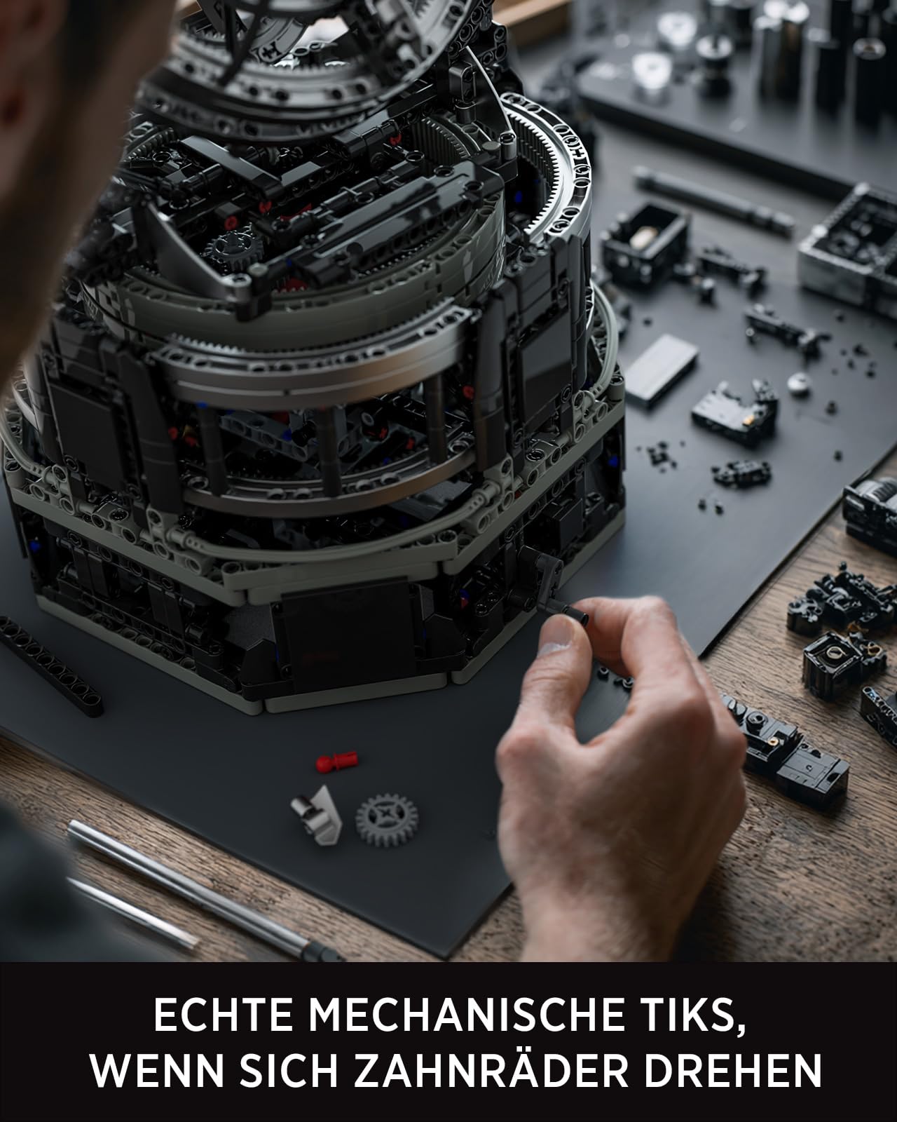 Nifeliz Tourbillon Modellbausatz, Klemmbausteine Technik, Sammler-Modell der Motorenserie, Physikalisches Wissenschafts-Display-Set für Erwachsene, Geschenk für Zuhause oder Büro, NF10355