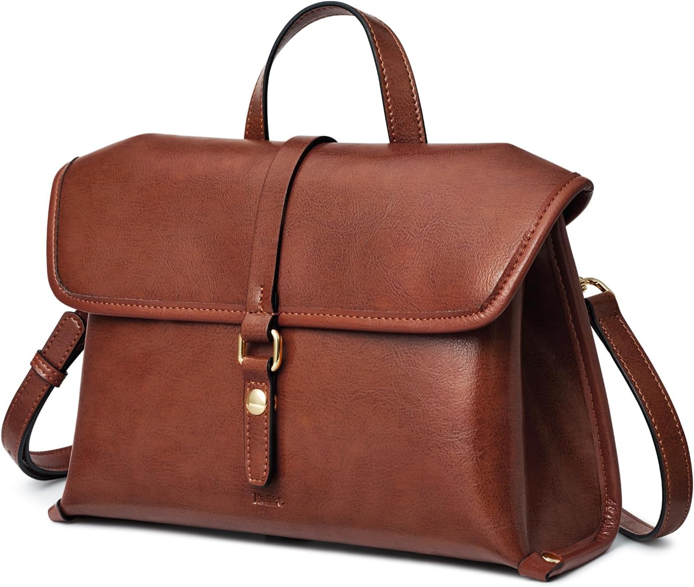 Kattee Leather Crossbody Purses for Women,Designer Women's Top-Handle Handbags,Flap Shoulder Bag with Adjustable Strap