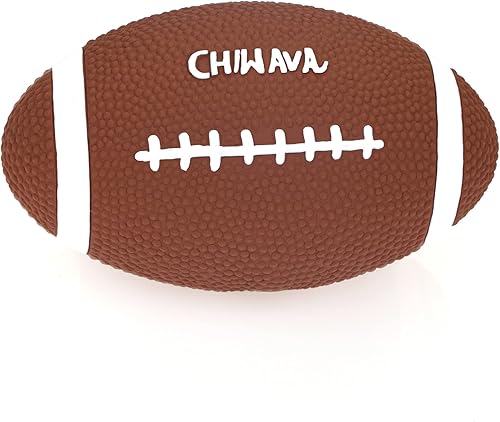 Miniatura 8 de CHIWAVA Paquete de 2 pelotas de juguete de látex chirriante de 6 pulgadas para perros de fútbol rugbys para perros medianos y grandes