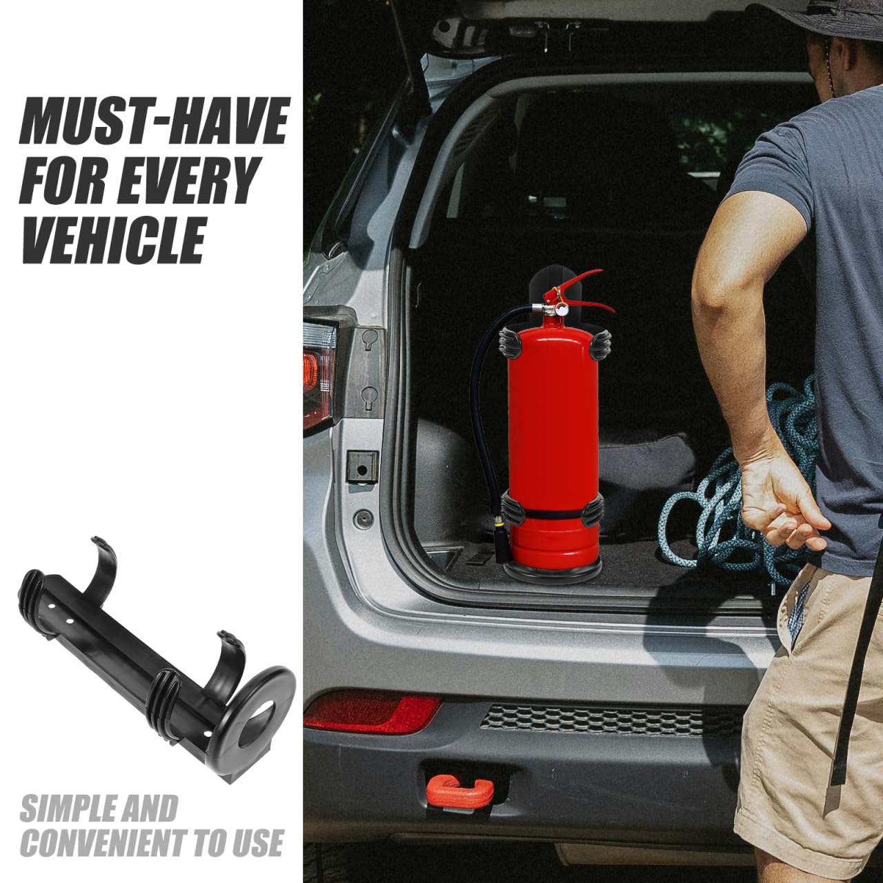 ULTECHNOVO Soporte para extintor de incendios en el coche, soporte de montaje para extintor de incendios, puerta de extintor de incendios para coche, soporte de montaje para extintor
