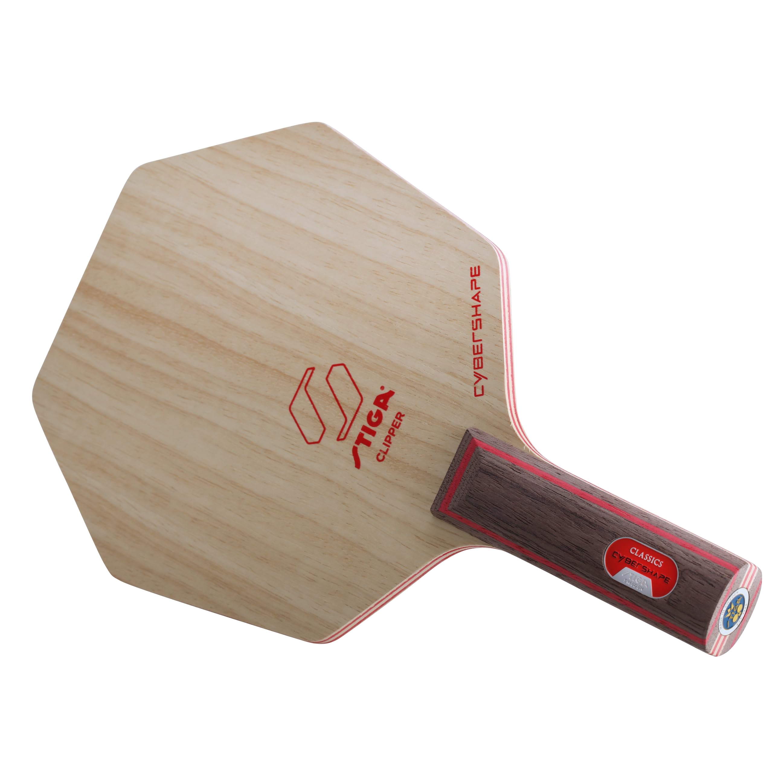 STIGA Clipper Cybershape Madera Ping Pong Ofensiva 7 Capas Mango Recto