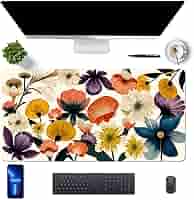 Tappetino Per Mouse Grande 80x40 Cm - Pelle PU Impermeabile, Antiscivolo, Nero - Foto 2