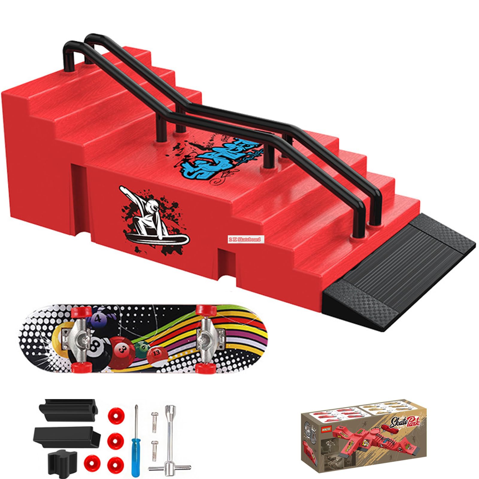 GYTFOG Finger Skateboards Ultimate Ramps Set | with Mini Skateboard